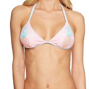 NEW The Bikini Lab Pop Art Pineapple Triangle Swim Top Sz. S